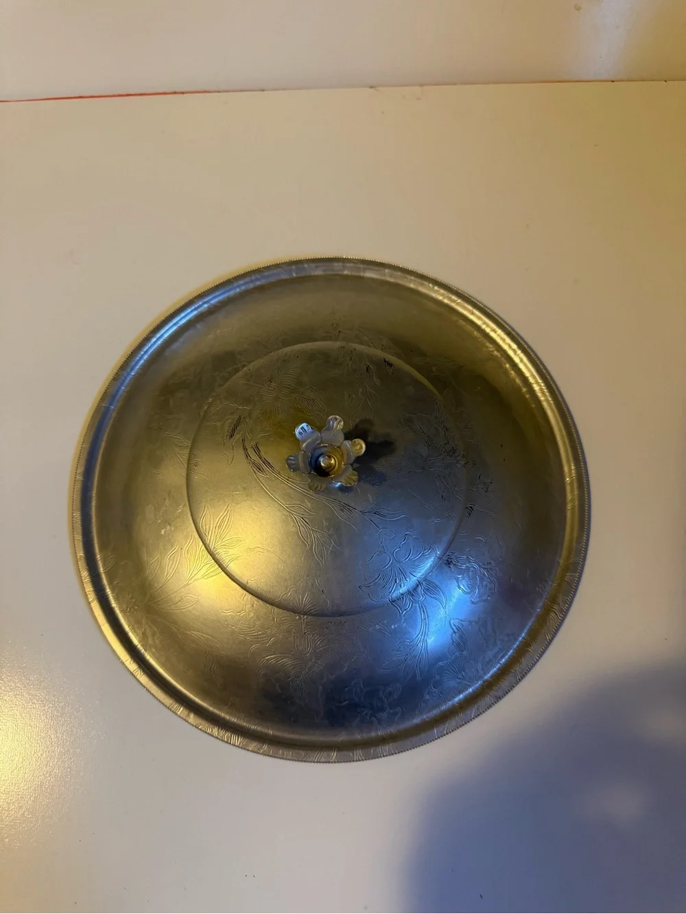 Vintage Forman Inc Brooklyn NY Pyrex 2 Qt Casserole Dish Silver Metal Holder Lid